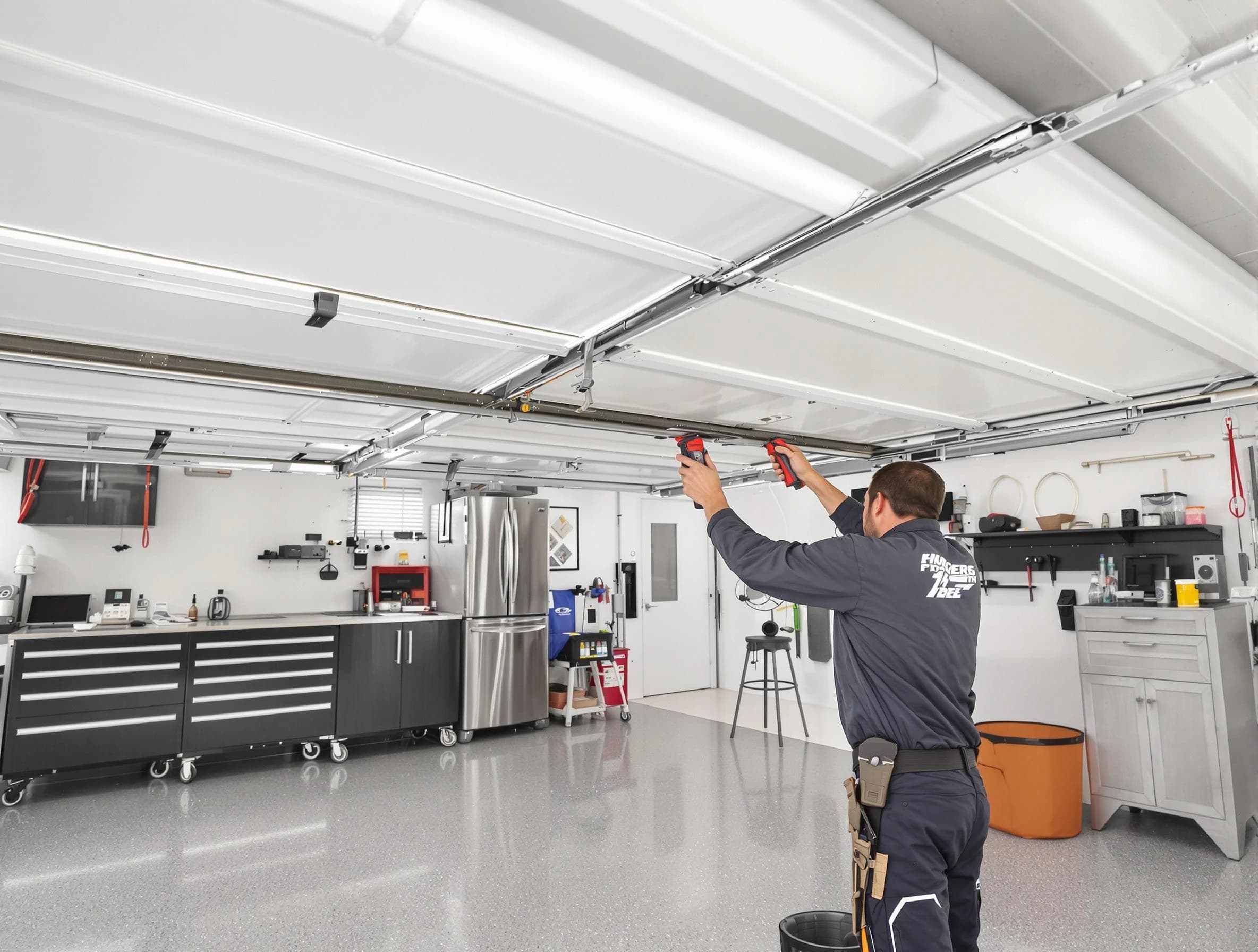 Overhead garage door repair service by Framingham Garage Door Repair in Framingham