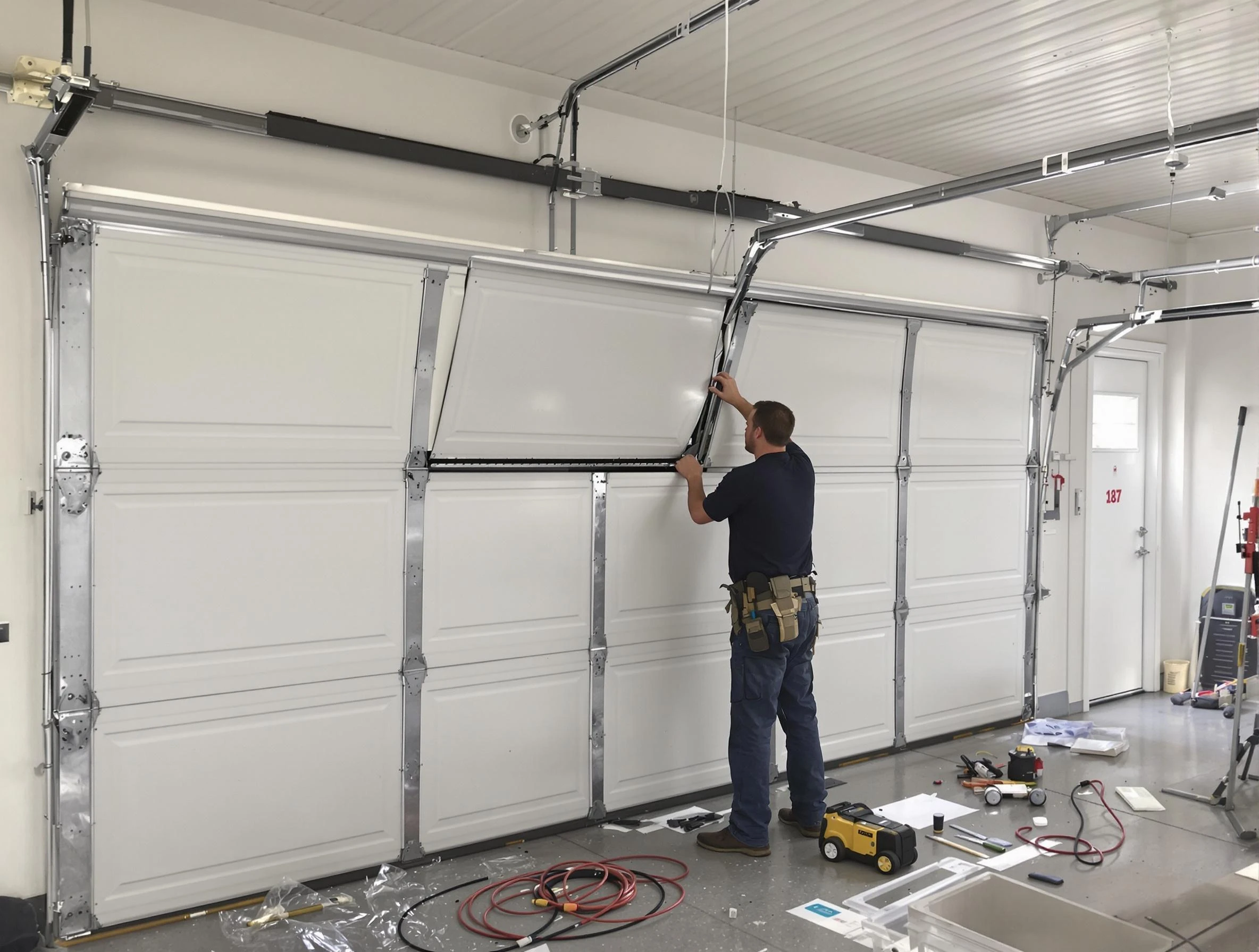 Garage Door Section Replacement in Framingham