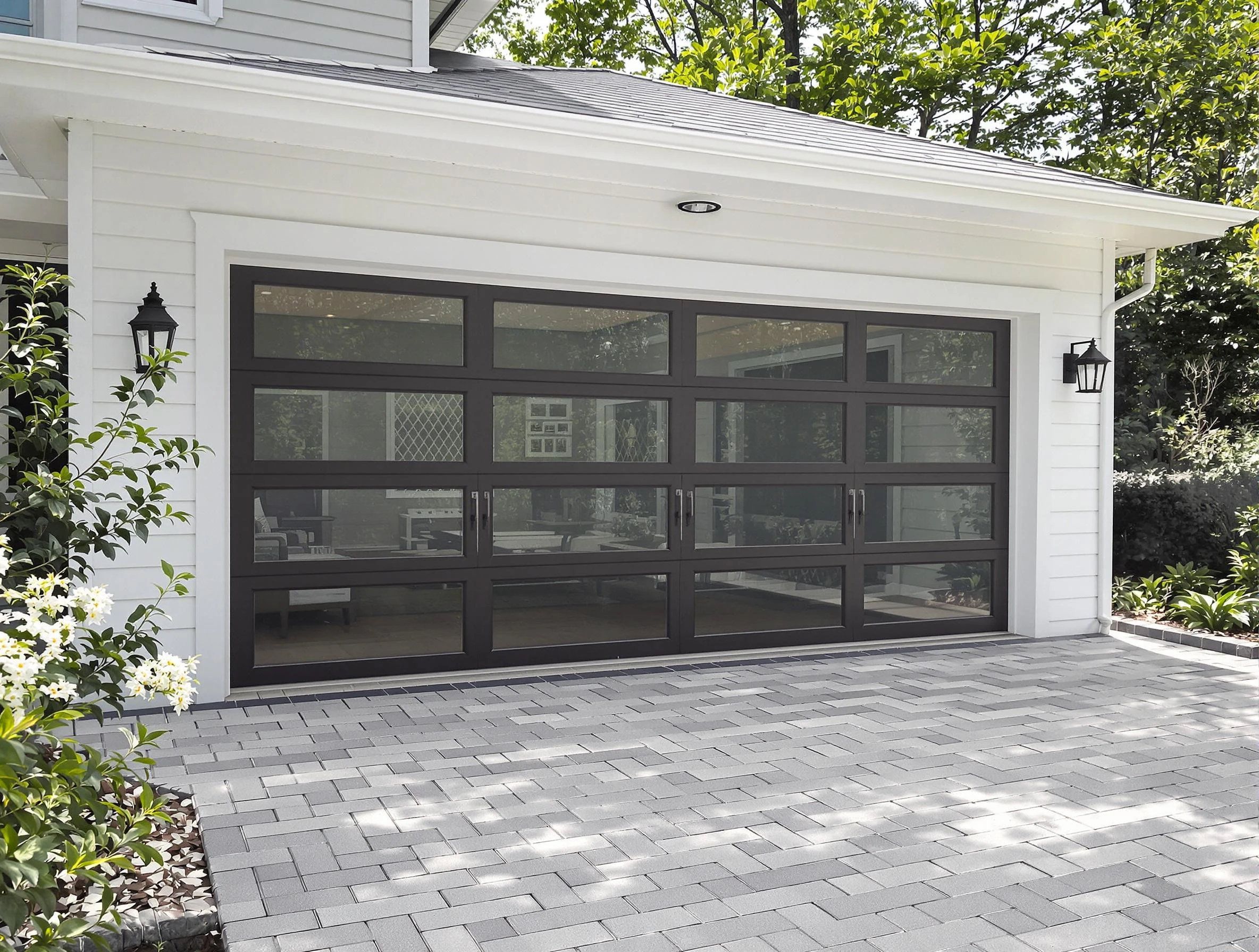 Framingham Garage Door Repair design specialist presenting custom garage door options to Framingham homeowner